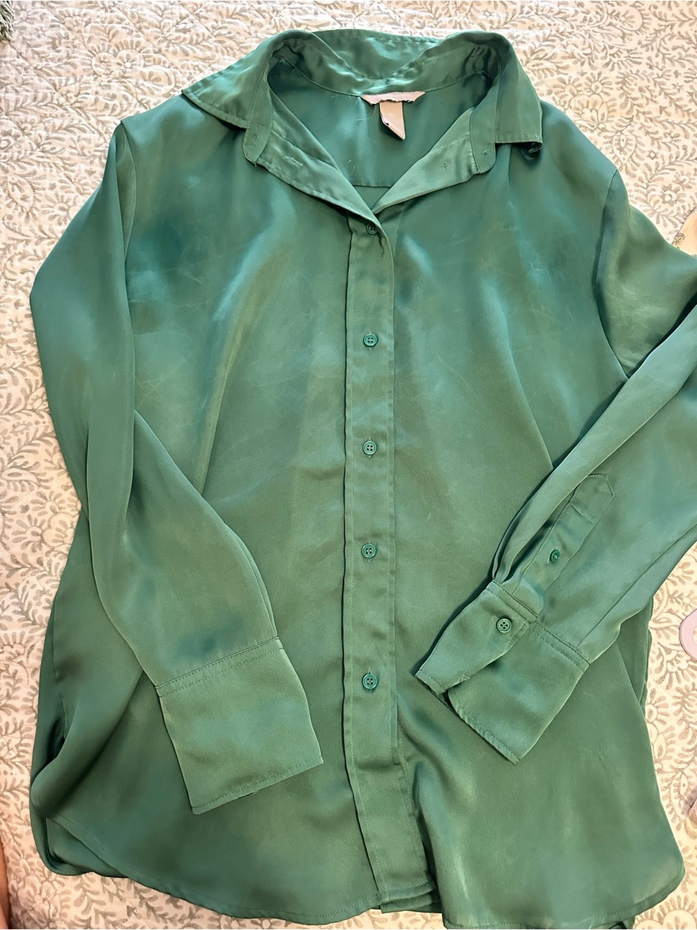 Classic Green Oversized Button-Down Shirt